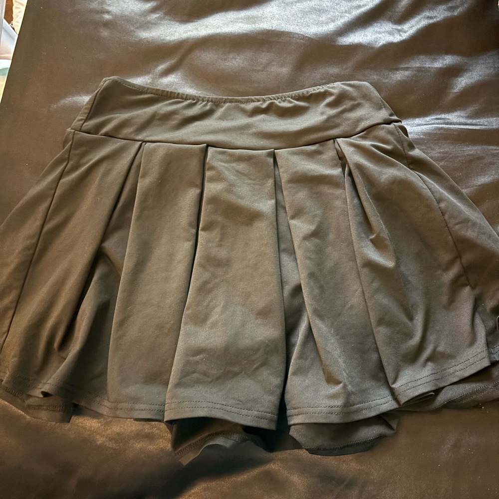 Black Pleated Skirt SHEIN